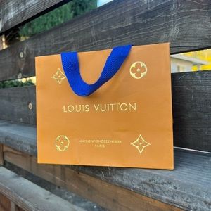 Empty Louis Vuitton gift bag